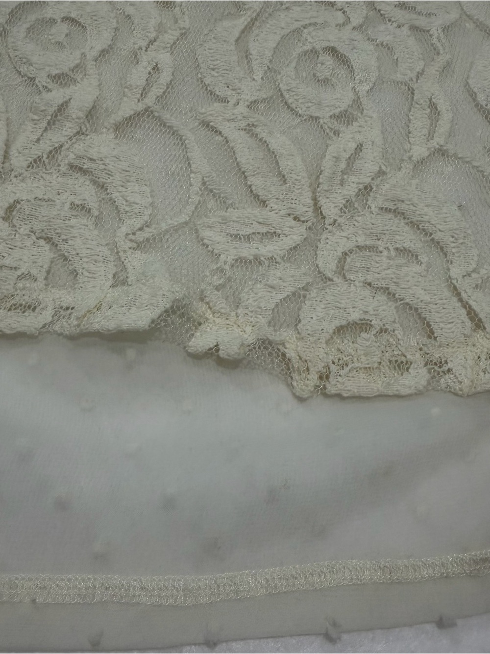 Metaphor Cream Lace Sheer Sleeve‎ Blouse Size Medium Romantic Boho Top - Picture 3 of 10